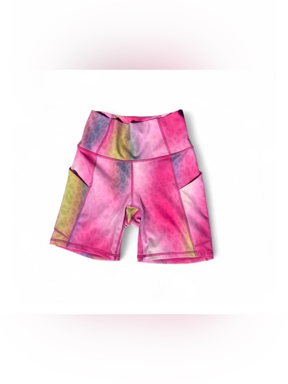 NWT Fabletics Oasis High-Waisted 6inch Short Ombre Leopard Biker Shorts XXS